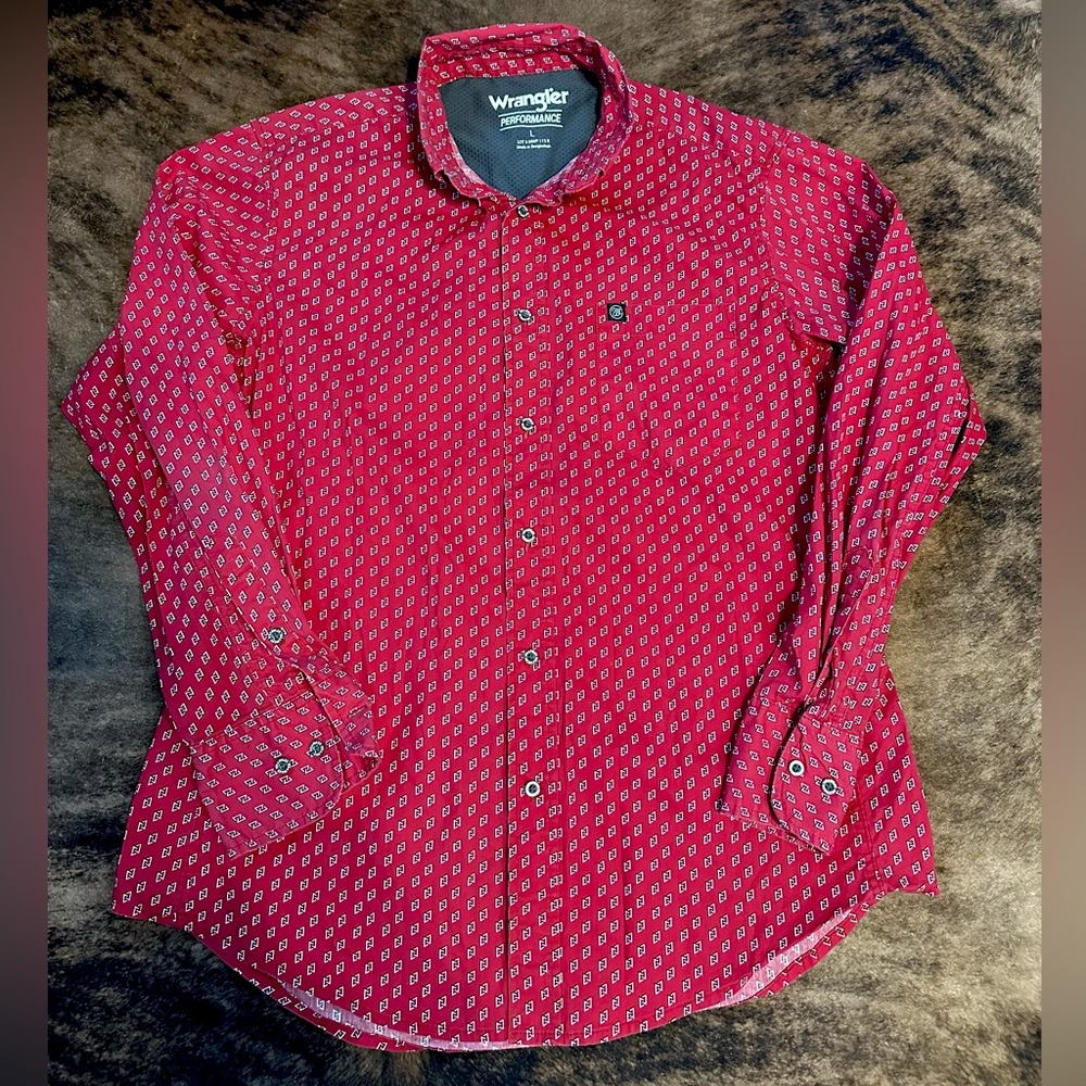 Wrangler Geometric Button Down - Size L